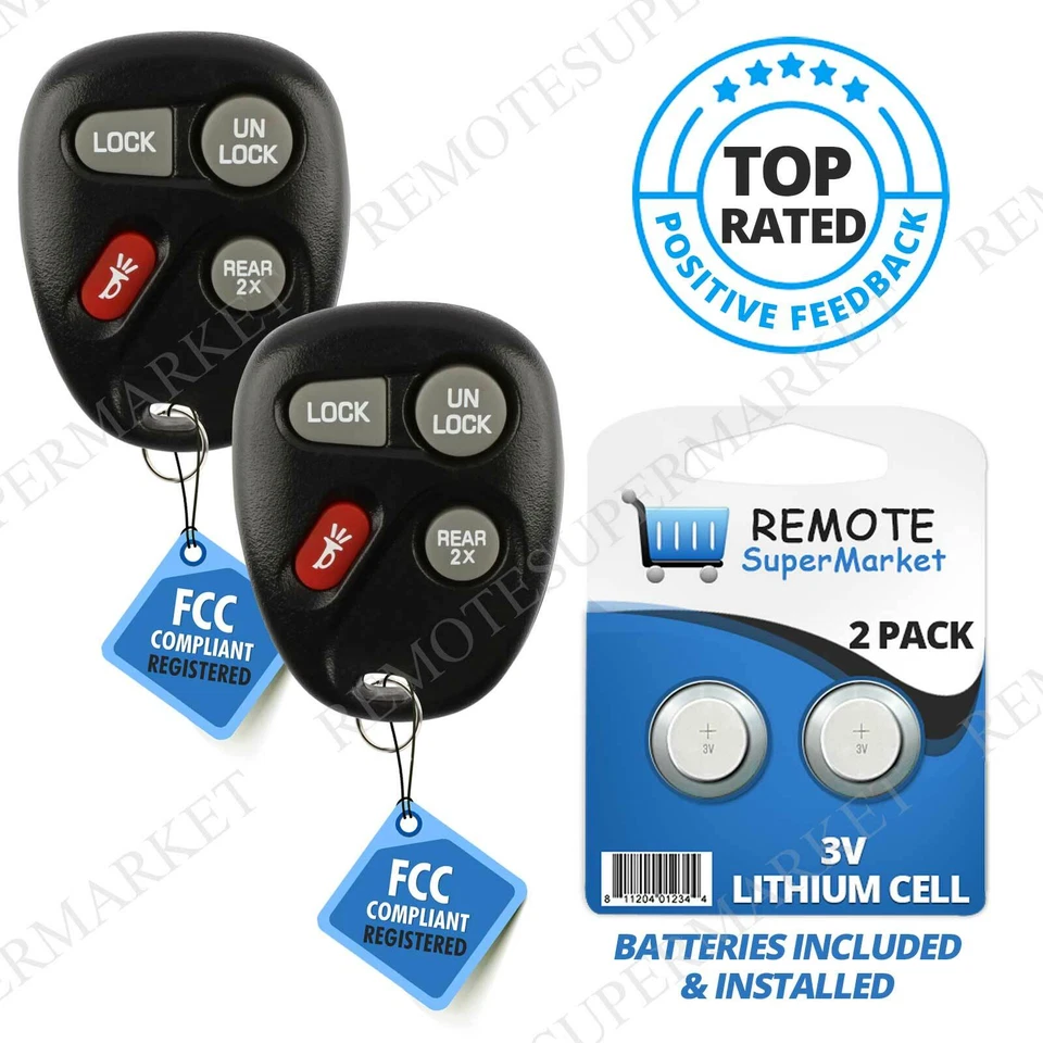 2 For 02 2003 2004 2005 Chevrolet Astro Blazer GMC Jimmy Safari Remote Key Fob Foto 1 de 1