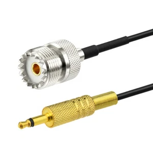 3.5mm Mono 1/8" TS Cable for external antenna to a portable shortwave receiver - Picture 1 of 6