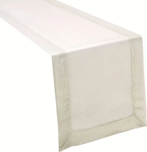 Lets Party Christmas Xmas Delicate Silver Table Runner (13x70in-33x178cm Approx) - Picture 1 of 1