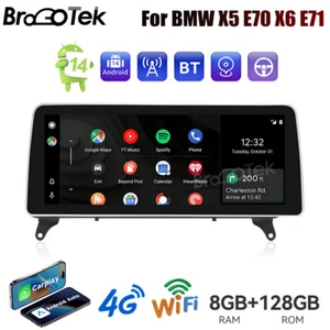 Für BMW X5 E70 X6 E71 12.3" Android 14 Autoradio CarPlay DAB+ GPS Navi BT WiFi - Bild 1 von 20
