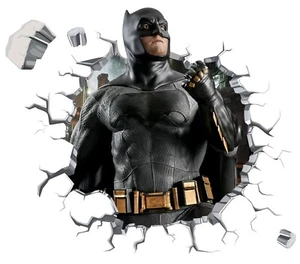 Batman Design Wandtattoo 3D Kunst Aufkleber Vinyl Schlafzimmer Wandbild Kinder Kinderzimmer 4 - Bild 1 von 4