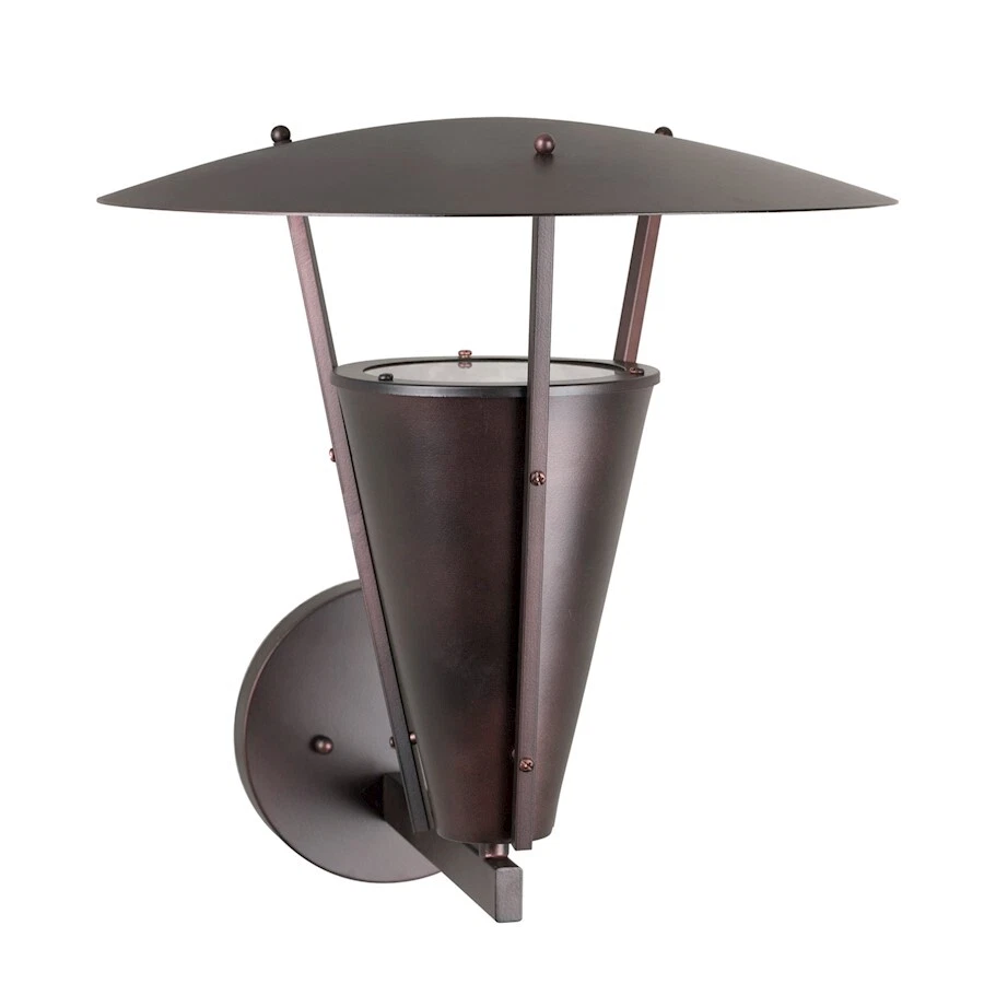 Forte Lighting 1-Light 9.25" Outdoor Wall Light, Antique Bronze - 1150-01-32 - Image 1 of 1