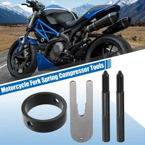 1 Set Universal Motorcycle Fork Spring Compressor Tools for Bike Motorcycle - Foto 1 di 7