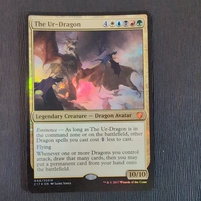 The Ur-Dragon Commander 2017 Foil Oversized Card MP Moderately Played MTG - Image 1 of 3