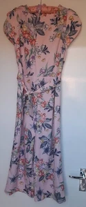 NEXT Girls Jumpsuit Age 13 Pale Pink Silky Feel Floral Print VGC Worn Once - Picture 1 of 8