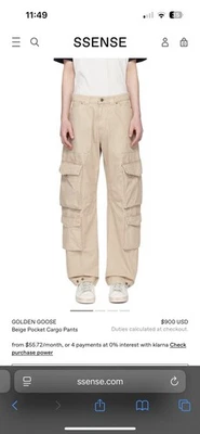 Pantalones cargo de bolsillo beige GOLDEN GOOSE Foto 1 de 4