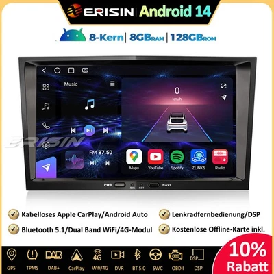 8G+128G DAB+Android 14 Autoradio GPS Opel Astra H Corsa C/D Zafira Vectra Vivaro - Bild 1 von 4
