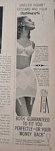 Sujetador HW Gossard 1962 para mujer faja tiene tus respuestas figura encantadora anuncio de colección  - Imagen 1 de 1