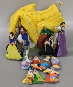 Bolsillos de Aprendizaje Blancanieves 7 Enanos Dedo Marioneta Casa Príncipe Bruja 12 Piezas - Imagen 1 de 21
