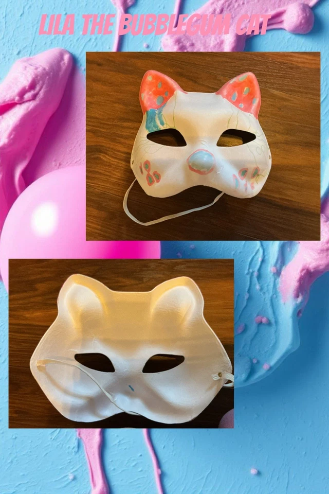 Lila The Bubblegum Cat Mask For Therians Lovingly Handmade By Paw Creations - Image 1 of 1
