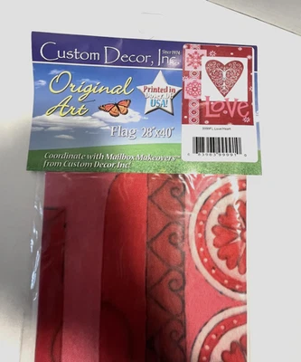 Decoración Personalizada Día de San Valentín Amor Corazones Casa Patio Bandera 28" x 40" Foto 1 de 3