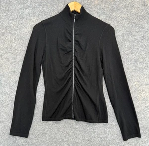 Armani Collezione Damenpullover Wolle-Kaschmir-Mischung durchgehender Reißverschluss 8 geraffte Kristalle - Bild 1 von 10