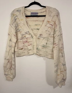 KIMCHI BLUE Urban Outfitters weiße Strickjacke Strickpullover Größe XS - Bild 1 von 7