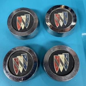 (4) 1978-87 BUICK REGAL CENTURY RALLY WHEEL CENTER CAPS CHROME 25501094 GM RARE - Picture 1 of 6