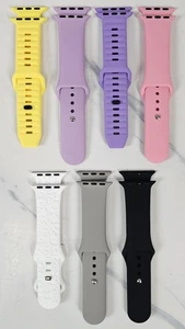 7 pc Lot Silicone Wristband for Apple Watch - Multicolor 38/40/41 mm - Picture 1 of 3