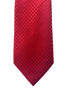 Geoffrey Beene Herrenkrawatte rote Kreise auf rot 60x3,5" - Bild 1 von 5