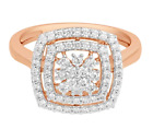 Cyber Monday 1.50ct Natürlich Rund Diamant 14K Rose Gold Hochzeit Haufen Ring