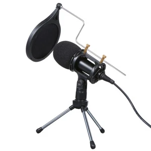 Wired Condenser Microphone Audio 3.5mm  Mic Vocal Recording KTV A8P3 - Picture 1 of 11