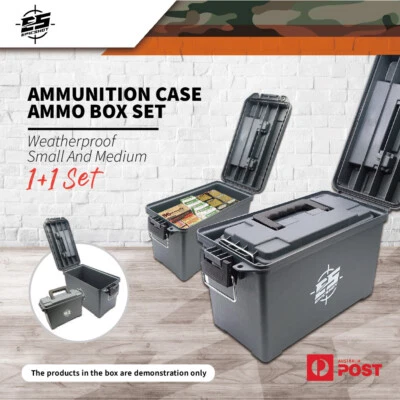 Epic Shot Weatherproof Ammunition Case Ammo Box Dry Box Small And Medium Set - image 1 of 4