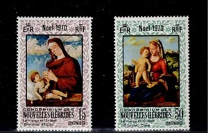 New Hebrides Scott #161-62, Singles 1970 Christmas FVF MNH - Picture 1 of 1