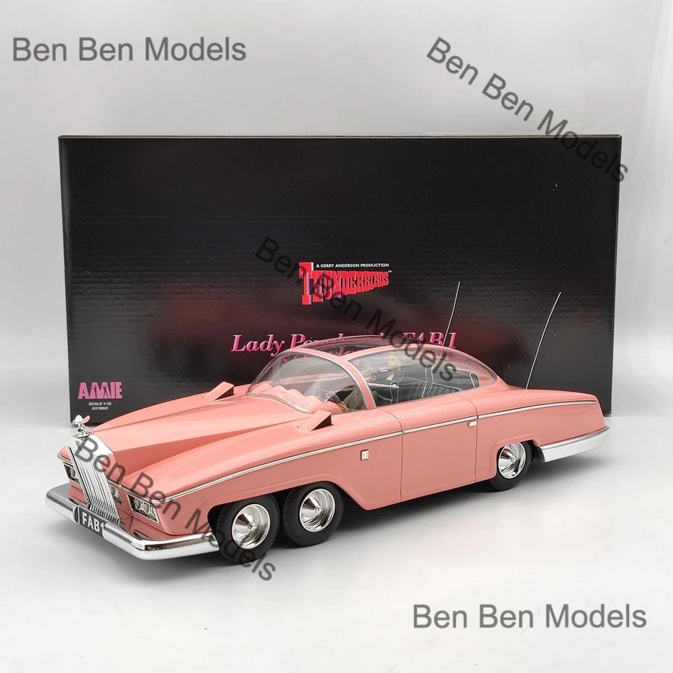 1:18 RARE AMIE Rolls Royce Lady Penelope's Thunderbirds FAB 1 Resin Models Car - Image 1 of 4