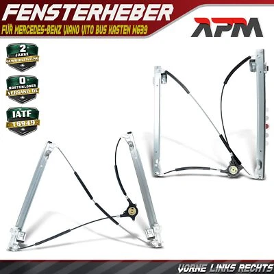 2x Power Window Regulator Electric Front for Mercedes-Benz Viano Vito W639 Bus Box - Image 1 of 4