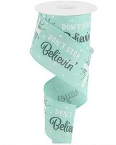 Believe Prayer religiös christliches Kreuz MINT GRÜN verdrahtet 2,5" Band von Yard - Bild 1 von 2