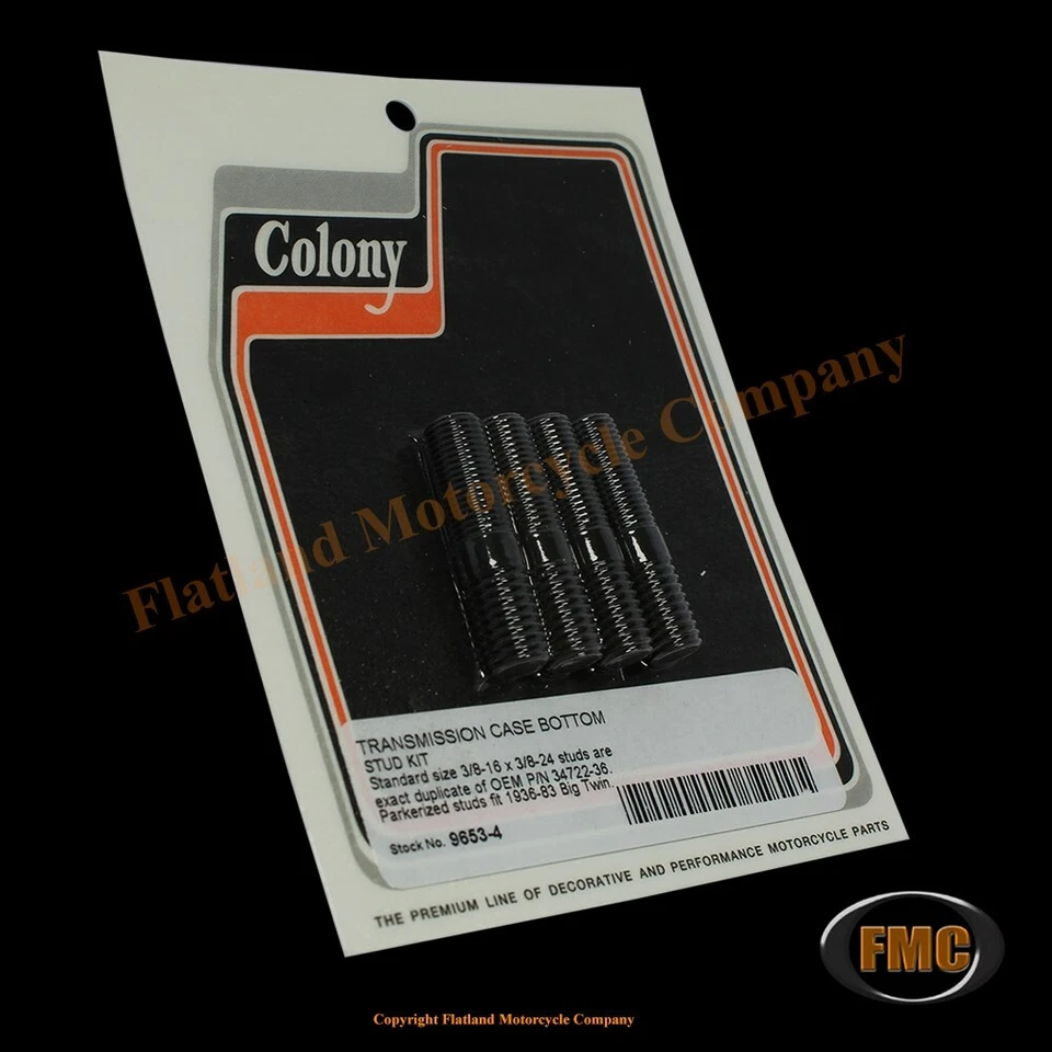 Colony 9653-4, комплект нижних заклепок корпуса Trans, 1936-E1947 Big Twins, P/N 34722-36 - Изображение 1 из 1