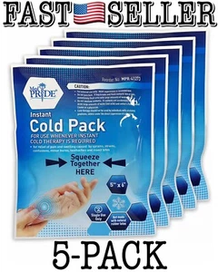 5x Disposable Cold Therapy Ice Packs for Pain Relief, Swelling, Inflammation .. - Picture 1 of 7