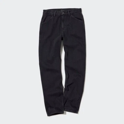 Uniqlo Wide Fit Dark Grey Jeans Size 34 X 34 Washed Black Vintage Product 452529 - Image 1 of 4