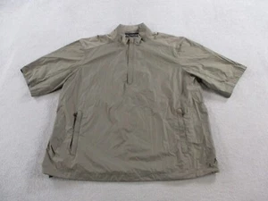 Ralph Lauren Polo Jacket Men Large Brown Golf Windshirt Windbreaker Short Sleeve - Picture 1 of 9