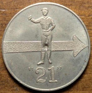 1929 New York City Jack & Charlie's 21 Club Jockey Speakeasy Trade Token - Imagen 1 de 4
