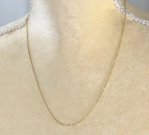 OTC 18k Gold Necklace Chain Italy 1 mm 2.2 Grams - 20 in Length - Picture 1 of 15