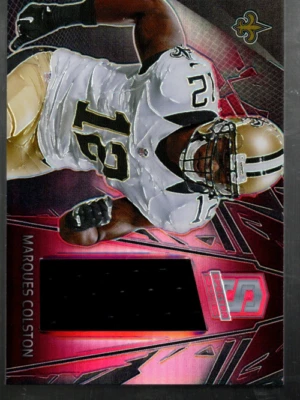 B2037- 2013 Panini Spectra Materials Spectra Red #54 Marques Colston Jersey /25 - Image 1 of 2