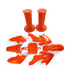 Orange Plastic Fender Kit And Handle Grips For Honda Xr50 Crf50 Pit Dirt Motor Bike