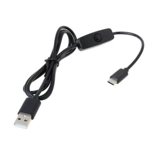 USB to Type-C USB Cable with On/Off Switch Power Charging Cable for USB Fan - Afbeelding 1 van 8