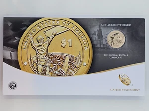 2015 Mohawk Ironworkers American $1 Coin & Currency Set In OGP - Picture 1 of 8
