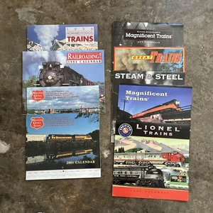 Vintage railroad calendars lot of 9 locomotive wisconsin central trains steam li - Picture 1 of 10
