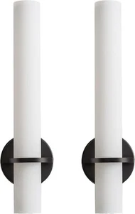 Black Sconces Wall Lighting Dimmable Modern Wall Sconces Set Of Two 18w 3000k Le - Picture 1 of 9