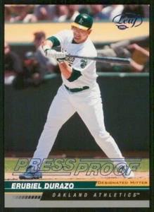 2005 Leaf Press Proof Blue Erubiel Durazo #146 Athletics - Picture 1 of 2