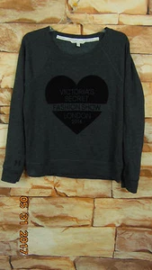 Victoria's Secret Women's Long Sleeve  Blouse Top Size M Gray heart C-68 - Picture 1 of 5
