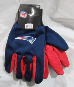 NFL New England Patriots Colored Palm Utility Gloves Navy w/ Red Palm by FOC - Picture 1 of 2