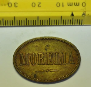 mw19887 Guatemala; Morelia AE 2 Reales Token ND-1880 - 29X20 mm  5.87 grams RARE - Picture 1 of 3