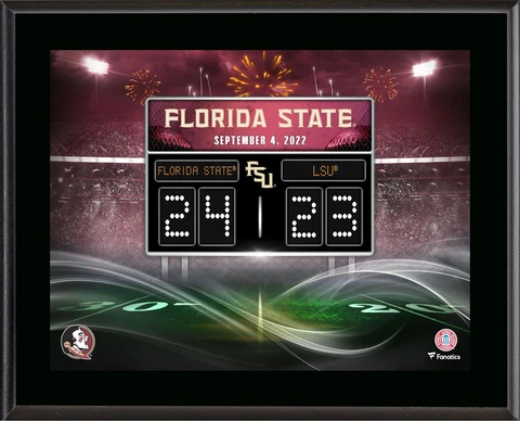 Florida State Seminoles 2022 Win vs LSU Tigers 10.5" x 13" 2022 Win Cover