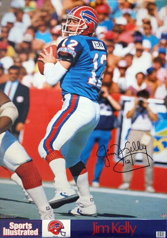 Jim Kelly SIGNATURE SERIES Buffalo Bills 1988 Sports Illustrated 23x35 POSTER Cover