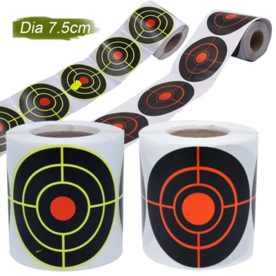 100/500Pcs 3" Shooting Self Adhesive Targets Splatter Reactive Target Stickers