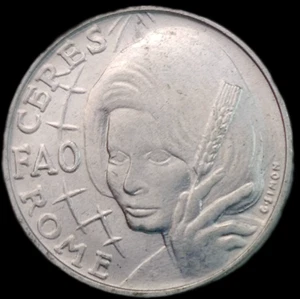 Medaglia commemorativa FAO 1971 Roma Ceres Italia spighe di grano collezionismo - Imagen 1 de 2