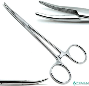 Instrumentos dentales curvos quirúrgicos fórceps de bloqueo de hemostato de 5,5 - Imagen 1 de 5
