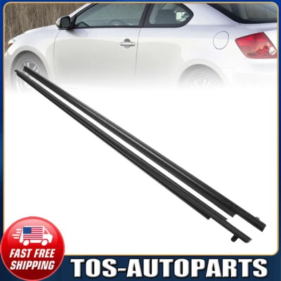 Moldura de cinturón de barrido de ventana de puerta resistente al clima lado del conductor y del pasajero para Scion TC Foto 1 de 4