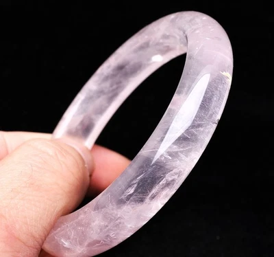 Brazalete de cuarzo rosa natural cristal de Madagascar diámetro interior 57 mm Foto 1 de 4